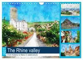 CALVENDO / Frost |  The Rhine valley - From Koblenz to Mainz in watercolours (Wall Calendar 2027 DIN A4 landscape), CALVENDO 12 Month Wall Calendar | Sonstiges |  Sack Fachmedien