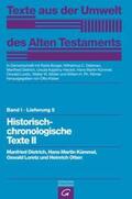 Dietrich / Kümmel / Loretz |  Historisch-chronologische Texte II | Buch |  Sack Fachmedien