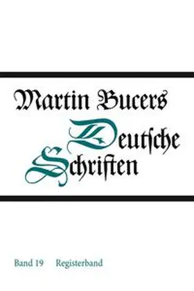 Bucer |  Registerband | Buch |  Sack Fachmedien