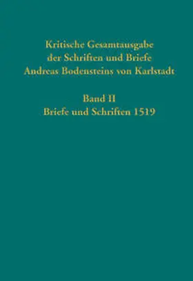Kaufmann |  Kritische Gesamtausgabe der Schriften und Briefe Andreas Bod | Buch |  Sack Fachmedien