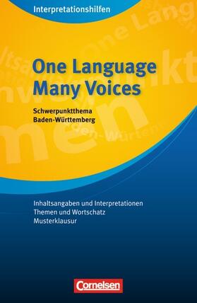Korff / Ringel-Eichinger |  Cornelsen Senior English Library - Literatur / Ab 11. Schuljahr - One Language, Many Voices: Interpretationshilfen | Buch |  Sack Fachmedien