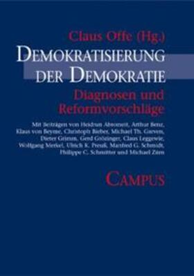 Offe |  Demokratisierung der Demokratie | Buch |  Sack Fachmedien