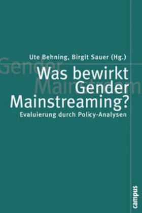 Behning / Sauer |  Was bewirkt Gender Mainstreaming? | Buch |  Sack Fachmedien