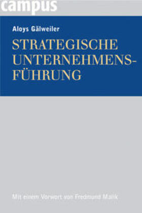 Gälweiler |  Gälweiler: Strategische Unternehmensführung | Buch |  Sack Fachmedien
