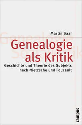 Saar |  Genealogie als Kritik | Buch |  Sack Fachmedien