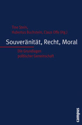 Stein / Buchstein / Offe | Souveränität, Recht, Moral | Buch | 978-3-593-38339-2 | sack.de