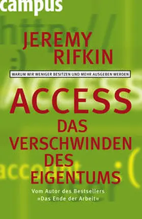 Rifkin |  Rifkin, J: Access - Das Verschwinden des Eigentums | Buch |  Sack Fachmedien