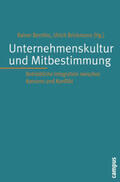 Benthin / Brinkmann |  Unternehmenskultur und Mitbestimmung | Buch |  Sack Fachmedien