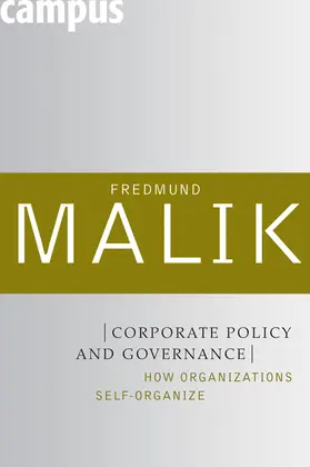 Malik |  Corporate Policy and Governance | Buch |  Sack Fachmedien