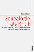 Saar |  Genealogie als Kritik | eBook | Sack Fachmedien