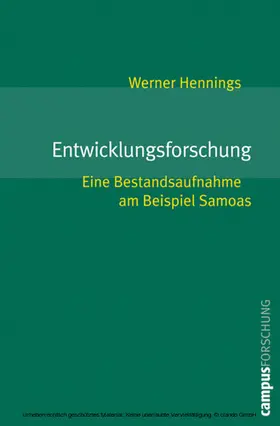 Hennings | Entwicklungsforschung | E-Book | sack.de