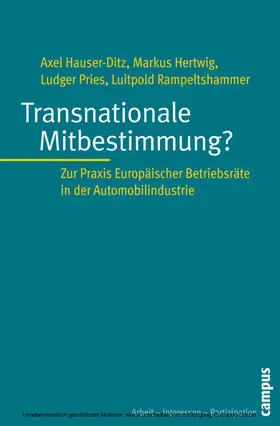 Hauser-Ditz / Hertwig / Pries | Transnationale Mitbestimmung? | E-Book | www.sack.de