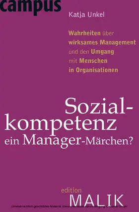 Unkel |  Sozialkompetenz - ein Manager-Märchen? | eBook | Sack Fachmedien
