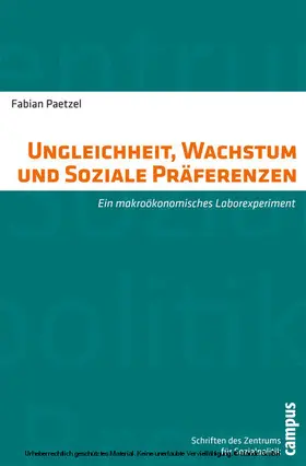 Paetzel | Ungleichheit, Wachstum und Soziale Präferenzen | E-Book | www.sack.de