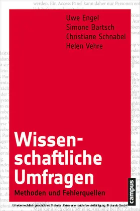 Engel / Bartsch / Schnabel |  Wissenschaftliche Umfragen | eBook | Sack Fachmedien