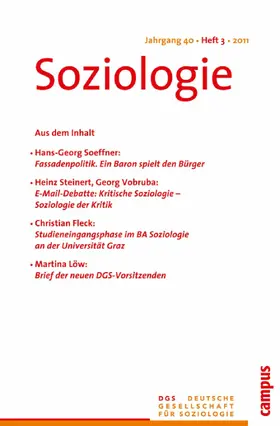Vobruba | Soziologie Jg. 40 (2011) 3 | E-Book | sack.de