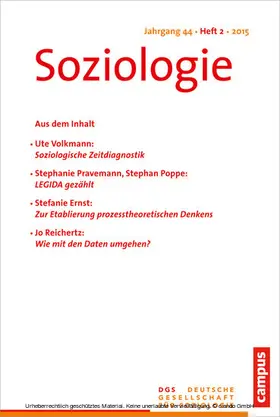 Vobruba |  Soziologie Jg. 44 (2015) 2 | eBook | Sack Fachmedien