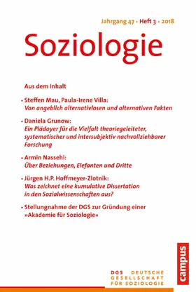 Farzin |  Soziologie Jg. 47 (2018) 3 | eBook | Sack Fachmedien