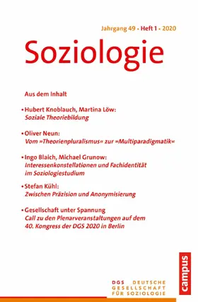 Farzin / Nissen / Lange | Soziologie 1/2020 | E-Book | www.sack.de