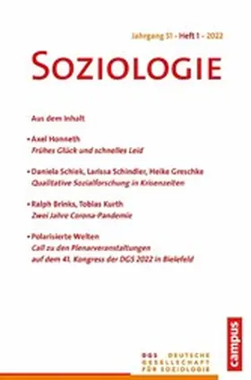 Baecker / Nissen / Lange | Soziologie 1/2022 | E-Book | sack.de