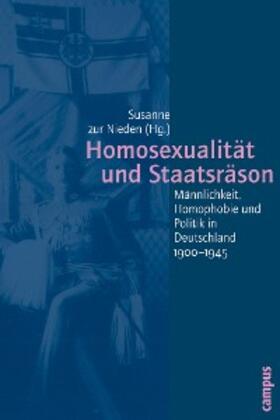 zur Nieden | Homosexualität und Staatsräson | E-Book | sack.de