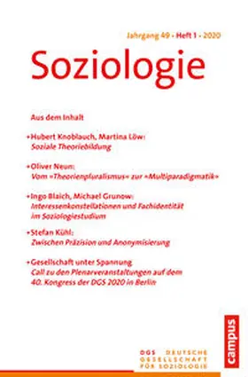 Farzin |  Soziologie 1/2020 | Buch |  Sack Fachmedien