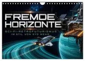 CALVENDO / Hermannsdorfer |  Fremde Horizonte - Sci-Fi-Retrofuturismus im Stil von Syd Mead (Wandkalender 2027 DIN A4 quer), CALVENDO Monatskalender | Sonstiges |  Sack Fachmedien