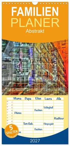 CALVENDO / Spescha |  Familienplaner 2027 - Abstrakt mit 5 Spalten (Wandkalender, 21 x 45 cm) CALVENDO | Sonstiges |  Sack Fachmedien