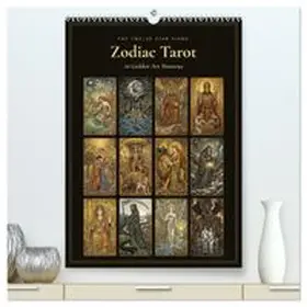 CALVENDO / Art |  Zodiac Tarot in Golden Art Nouveau (High Quality Premium Wall Calendar 2027 DIN A2 portrait),CALVENDO 12 Month Wall Calendar | Sonstiges |  Sack Fachmedien