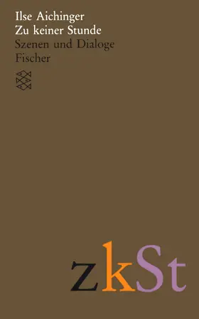 Aichinger |  Zu keiner stunde | Buch |  Sack Fachmedien