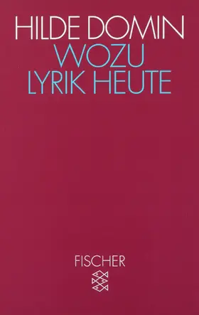 Domin |  Wozu Lyrik heute | Buch |  Sack Fachmedien
