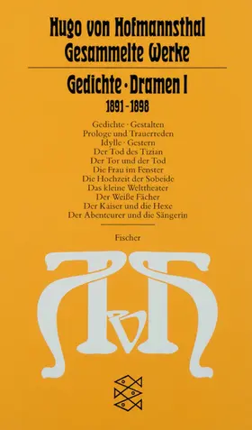 Hofmannsthal |  Gedichte, Dramen I. 1891 - 1898 | Buch |  Sack Fachmedien