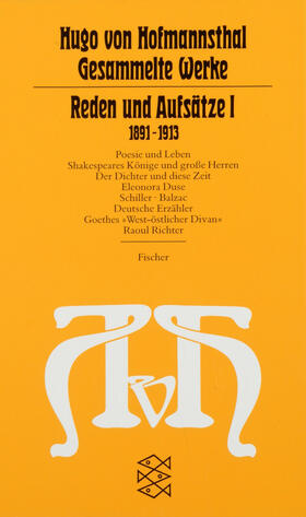 Schoeller / Hofmannsthal / Hirsch |  Reden und Aufsätze I. (1891 - 1913) | Buch |  Sack Fachmedien