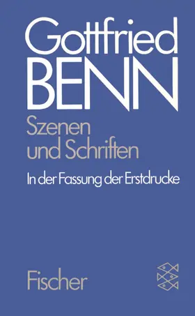 Benn |  Werkausgabe IV. Szenen und Schriften | Buch |  Sack Fachmedien