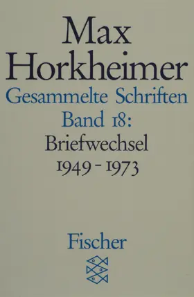 Horkheimer |  Gesammelte Schriften in 19 Bänden | Buch |  Sack Fachmedien