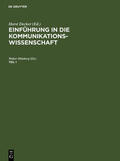 Hömberg / Decker |  Einführung in die Kommunikationswissenschaft. Teil 1 | Buch |  Sack Fachmedien