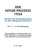 Gruchmann / Weber / Gritschneder |  HITLER-PROZEß 1924 TL.1 | Buch |  Sack Fachmedien