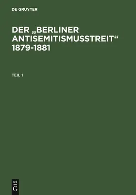 Krieger |  Der "Berliner Antisemitismusstreit" 1879-1881 | Buch |  Sack Fachmedien