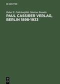 Brandis / Feilchenfeldt |  Paul Cassirer Verlag, Berlin 1898¿1933 | Buch |  Sack Fachmedien