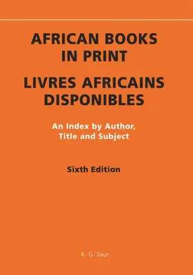 Lomer |  African Books in Print | Buch |  Sack Fachmedien