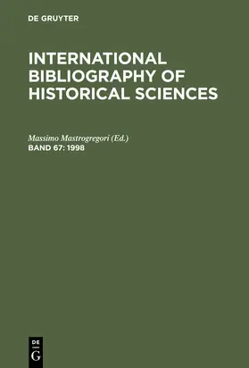 Mastrogregori | 1998 | Buch | 978-3-598-20429-6 | www.sack.de
