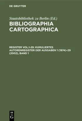  Kumuliertes Autorenregister der Ausgaben 1 (1974)-29 (2002) | Buch |  Sack Fachmedien