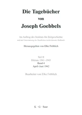 Fröhlich | April - Juni 1942 | Buch | 978-3-598-21924-5 | www.sack.de