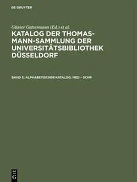 Niggemann / Gattermann |  Alphabetischer Katalog. Med - Schr | Buch |  Sack Fachmedien