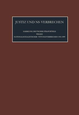 Rüter / Mildt / Dreßen |  JUSTIZ UND NS-VERBRECHEN 10 ** | Buch |  Sack Fachmedien
