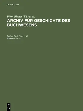 Hack / Kleiss / Wendt |  1975 | Buch |  Sack Fachmedien