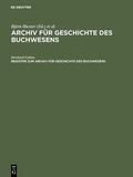Fabian |  Register zum Archiv für Geschichte des Buchwesens (Band I¿XX) | Buch |  Sack Fachmedien