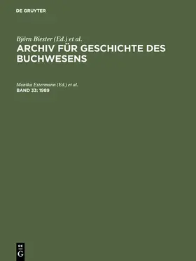 Estermann / Kleiss / Wittmann |  1989 | Buch |  Sack Fachmedien