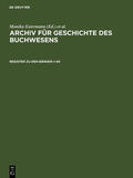 Wurm / Biester |  Register zum Archiv für Geschichte des Buchwesens | Buch |  Sack Fachmedien