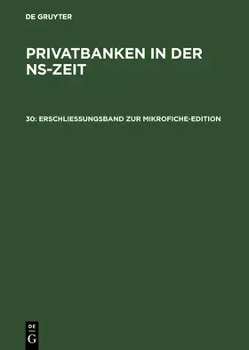  Erschließungsband zur Mikrofiche-Edition | Buch |  Sack Fachmedien
